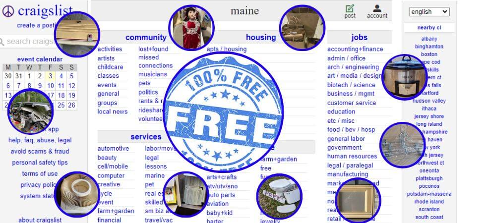 Free Items on Maine Craigslist